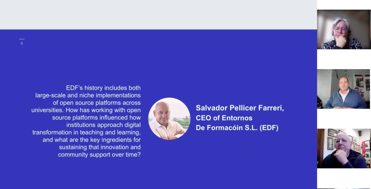 Salvador Pellicer (CEO of EDF) at Apereo Foundation conference on Open Source in Higher Education