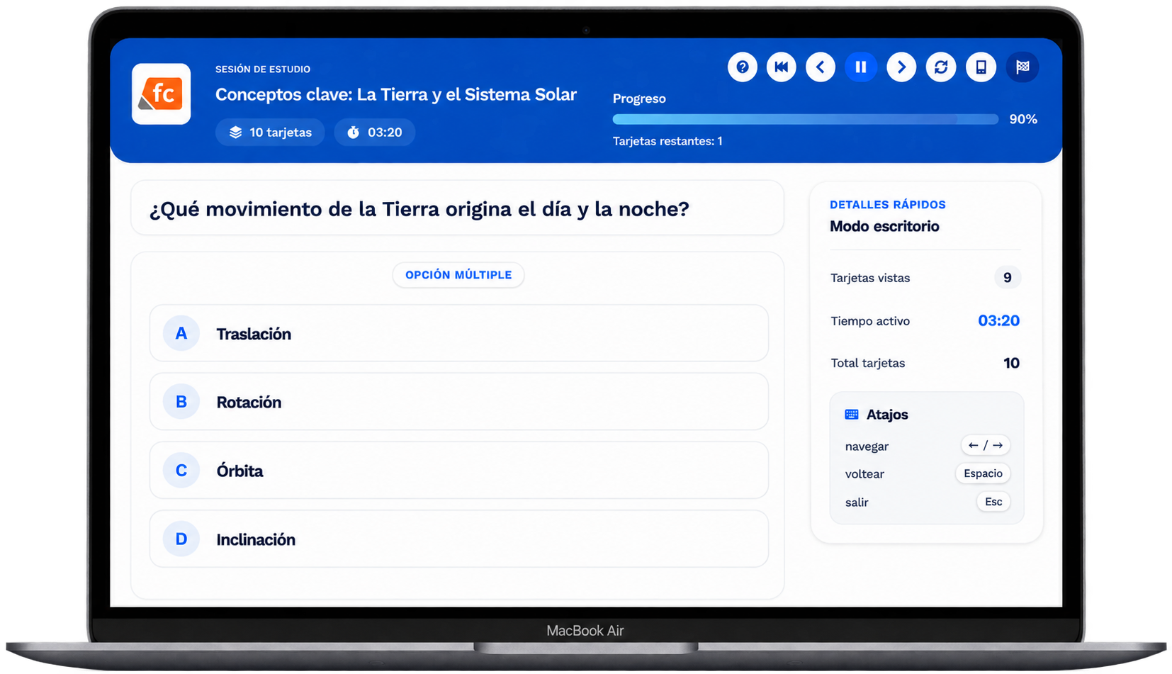 Vista previa de Flashcards