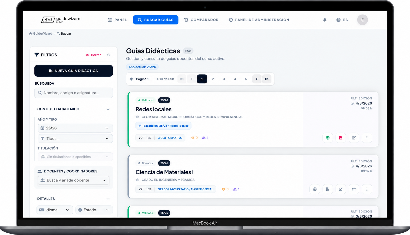 Vista previa Guide Wizard